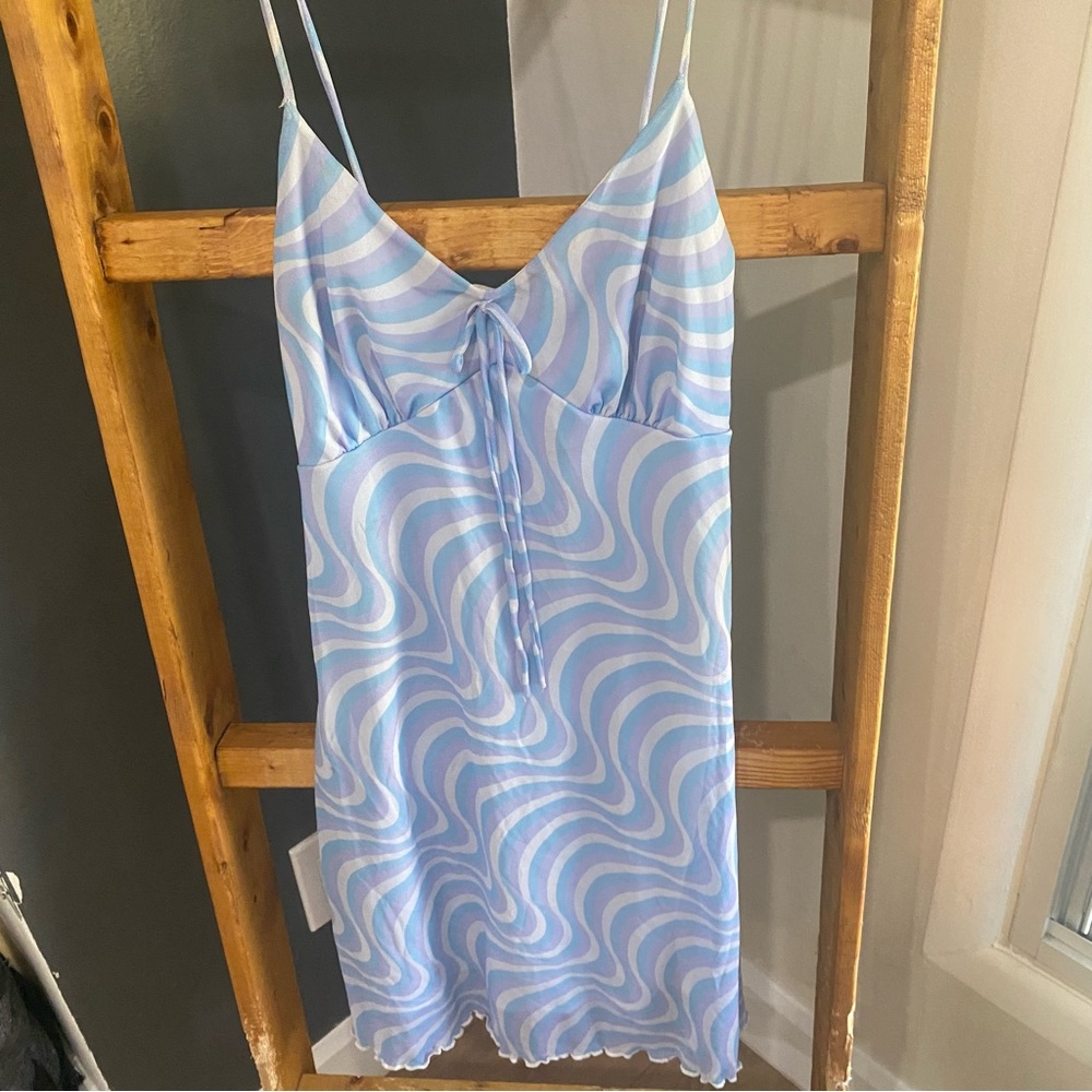 Caution to the Wind Groovy Print Dress